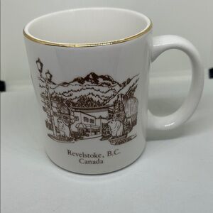 Revelstoke Canada Souvenir Mug with Gold Rim